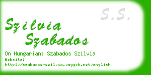 szilvia szabados business card